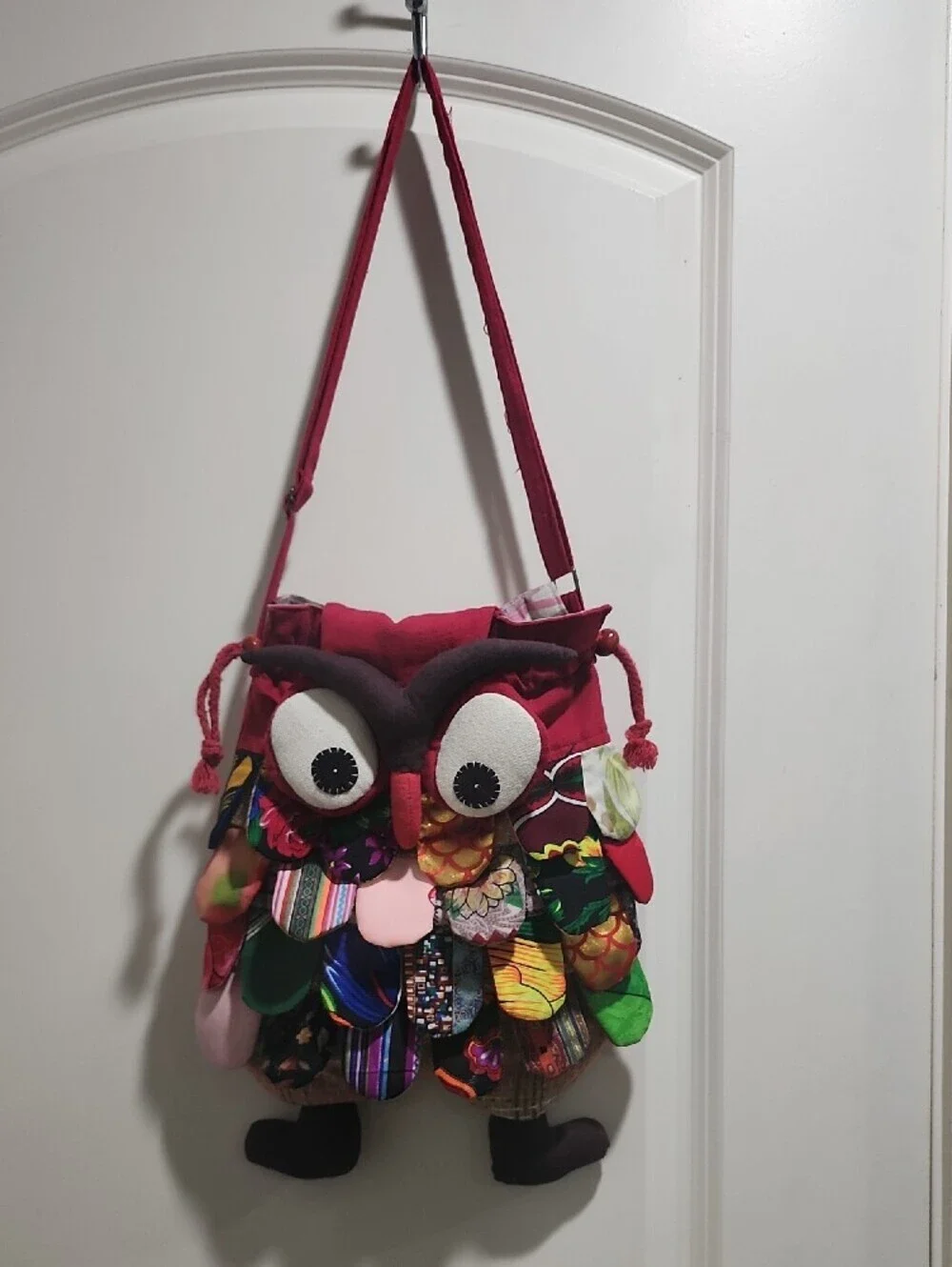 Colorful patchwork Owl Bag ✨ Soft fabric  ✨ Adjustable sholder Strap!